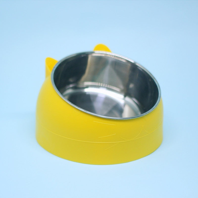 Stainless Steel Dog Bowl Double Bowl Cervical Protection
