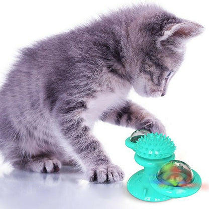 Teeth Middle Ball, Smart Kitten Rotating Spinner Exercise Toy, Toothbrush & Massager