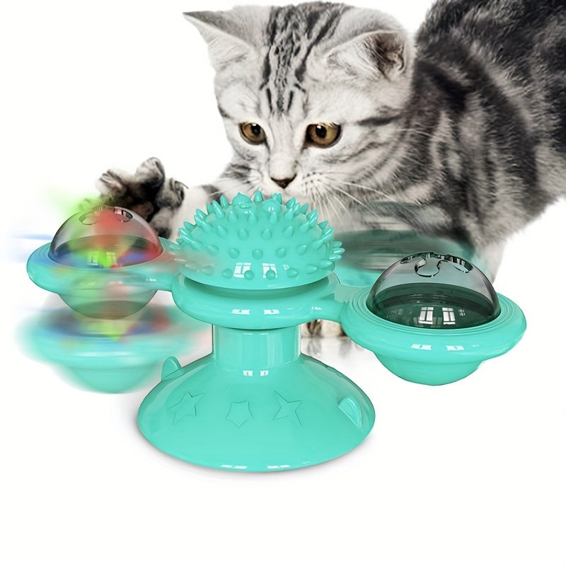 Teeth Middle Ball, Smart Kitten Rotating Spinner Exercise Toy, Toothbrush & Massager