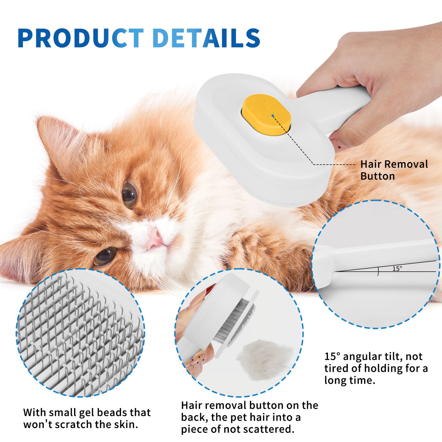 Efficient Universal Pet Hair Removal Comb, Gently Smoothing
