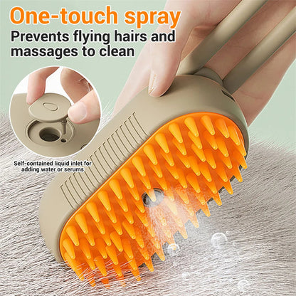 Cat Steam Brush Steamy Dog Brush Electric Spray Cat Hair Brushes