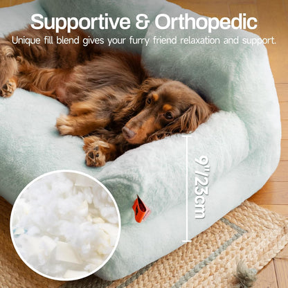 Cat Bed For Indoor Cats - Washable Pet Couch With Non-Slip Bottom