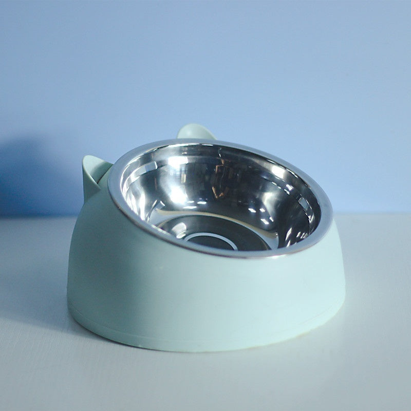 Stainless Steel Dog Bowl Double Bowl Cervical Protection