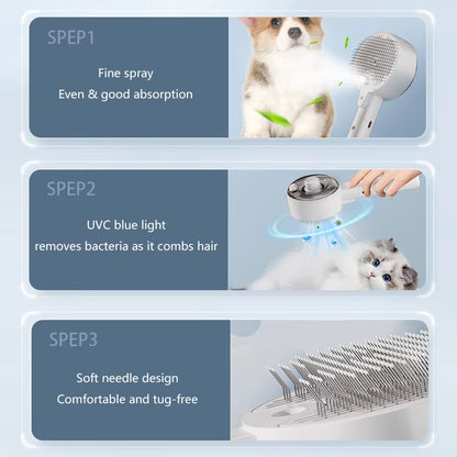 Cat Dog Steamy Brush Steam Brush Electric Sprayer For Massage