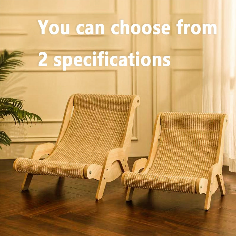 Natural Wood Durable Sisal Cat Hammock With Scratching Board