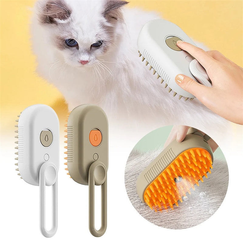 Cat Steam Brush Steamy Dog Brush Electric Spray Cat Hair Brushes