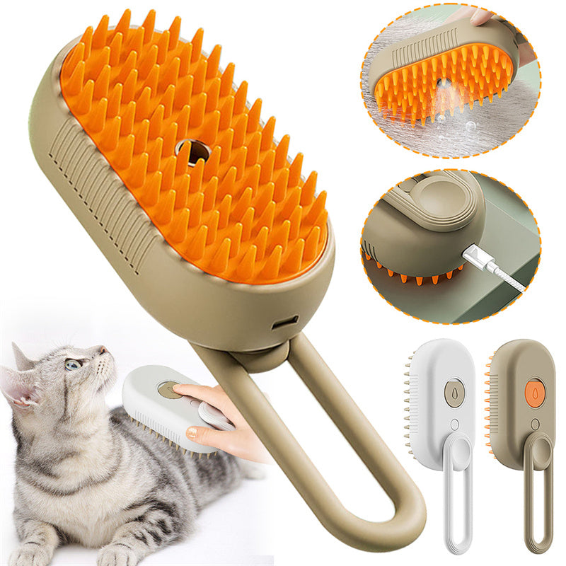 Cat Steam Brush Steamy Dog Brush Electric Spray Cat Hair Brushes