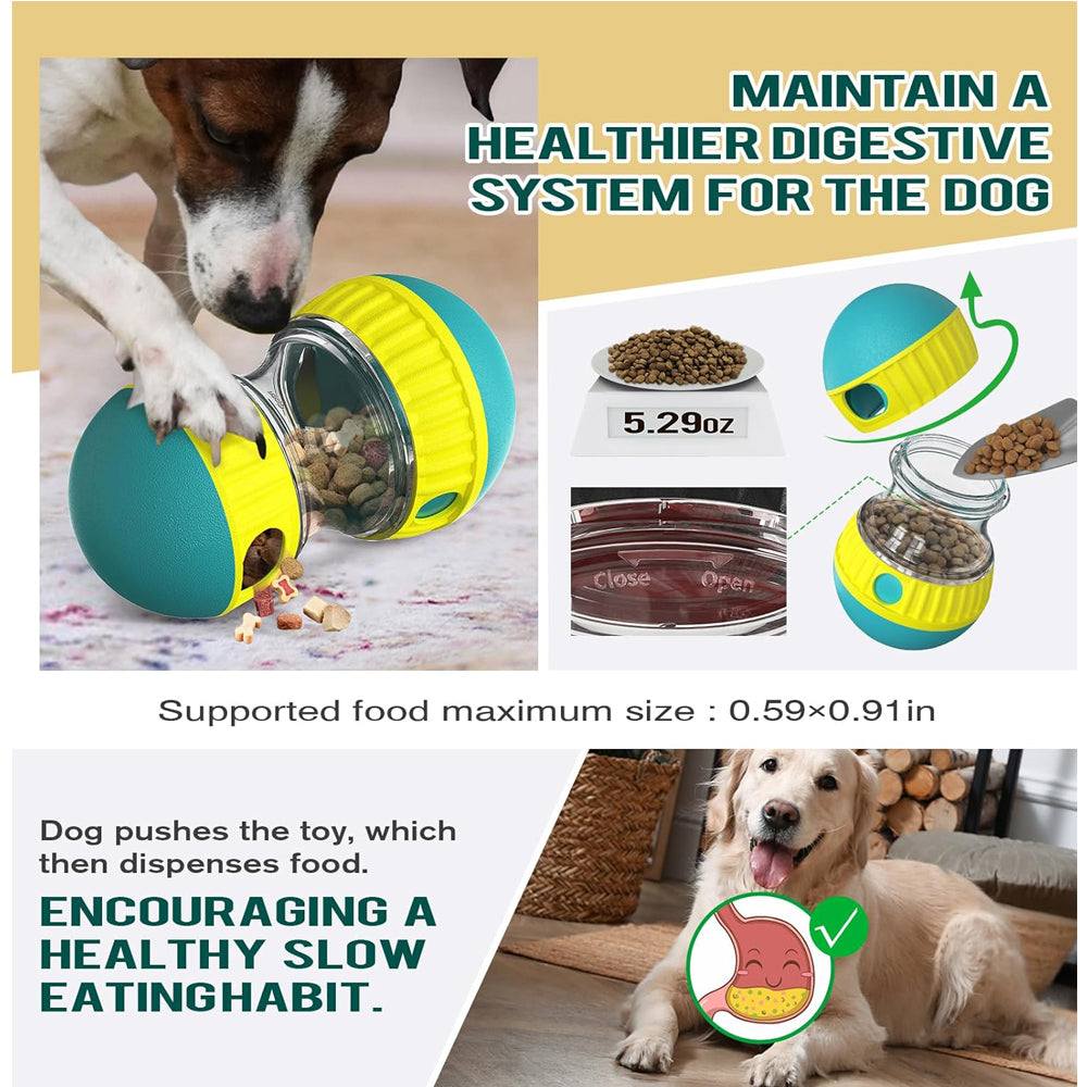 Dog Puzzle Toy, Adjustable Treat Dispensing Ball Food Dispenser