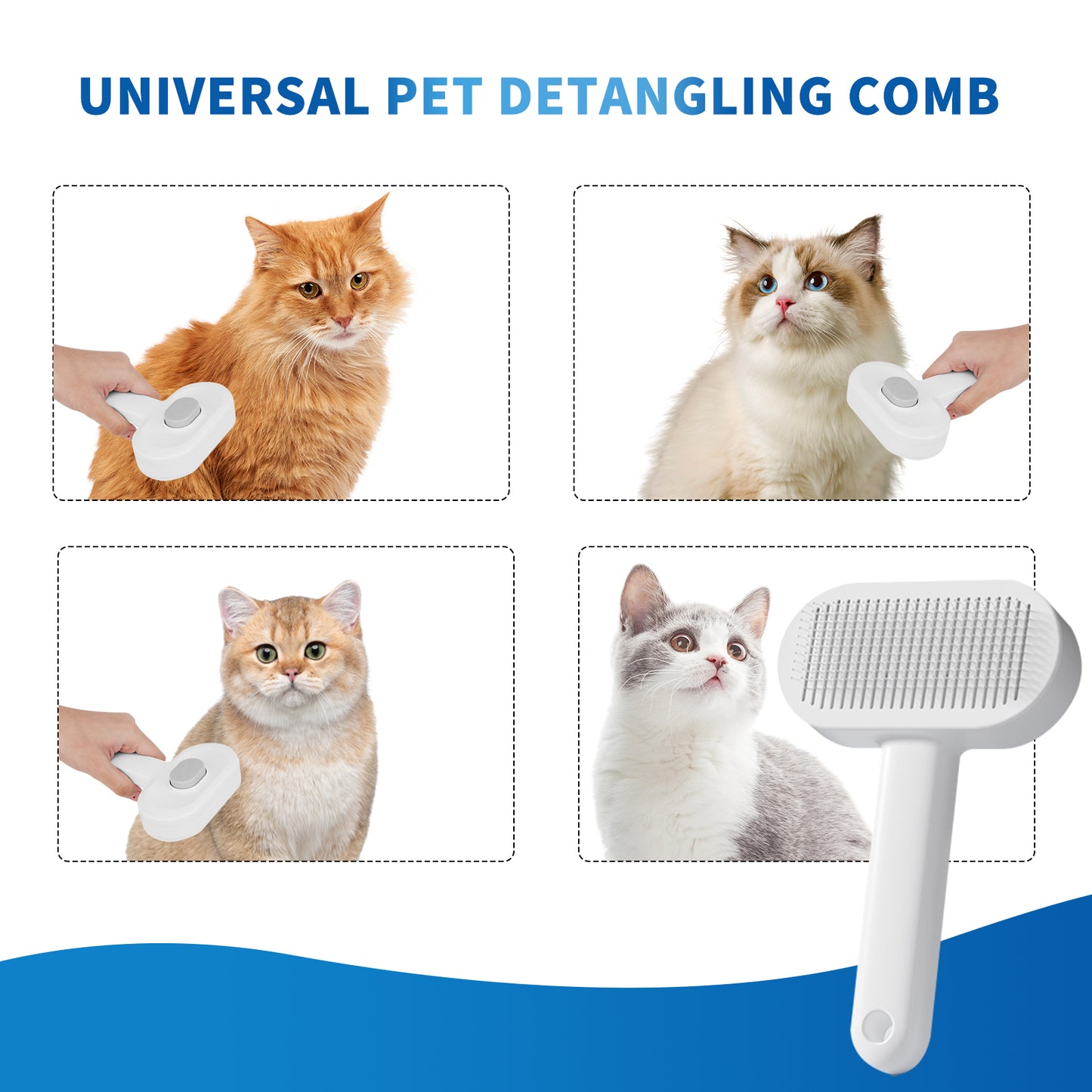 Efficient Universal Pet Hair Removal Comb, Gently Smoothing