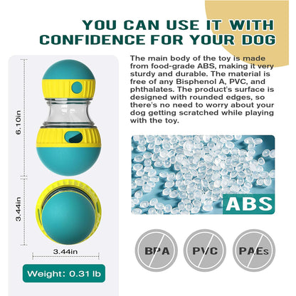 Dog Puzzle Toy, Adjustable Treat Dispensing Ball Food Dispenser