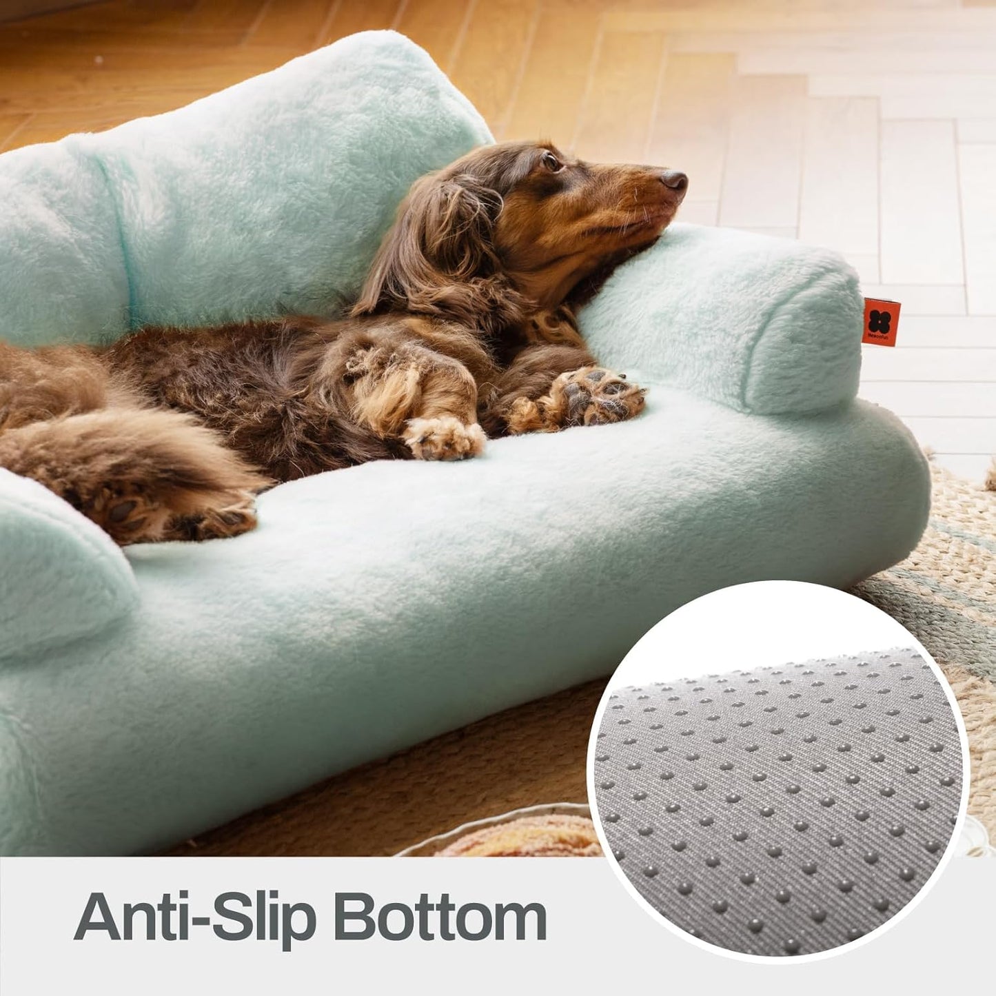 Cat Bed For Indoor Cats - Washable Pet Couch With Non-Slip Bottom