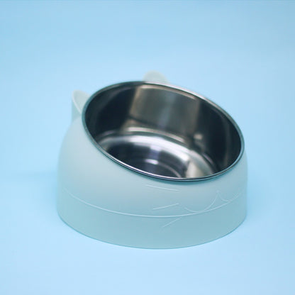 Stainless Steel Dog Bowl Double Bowl Cervical Protection