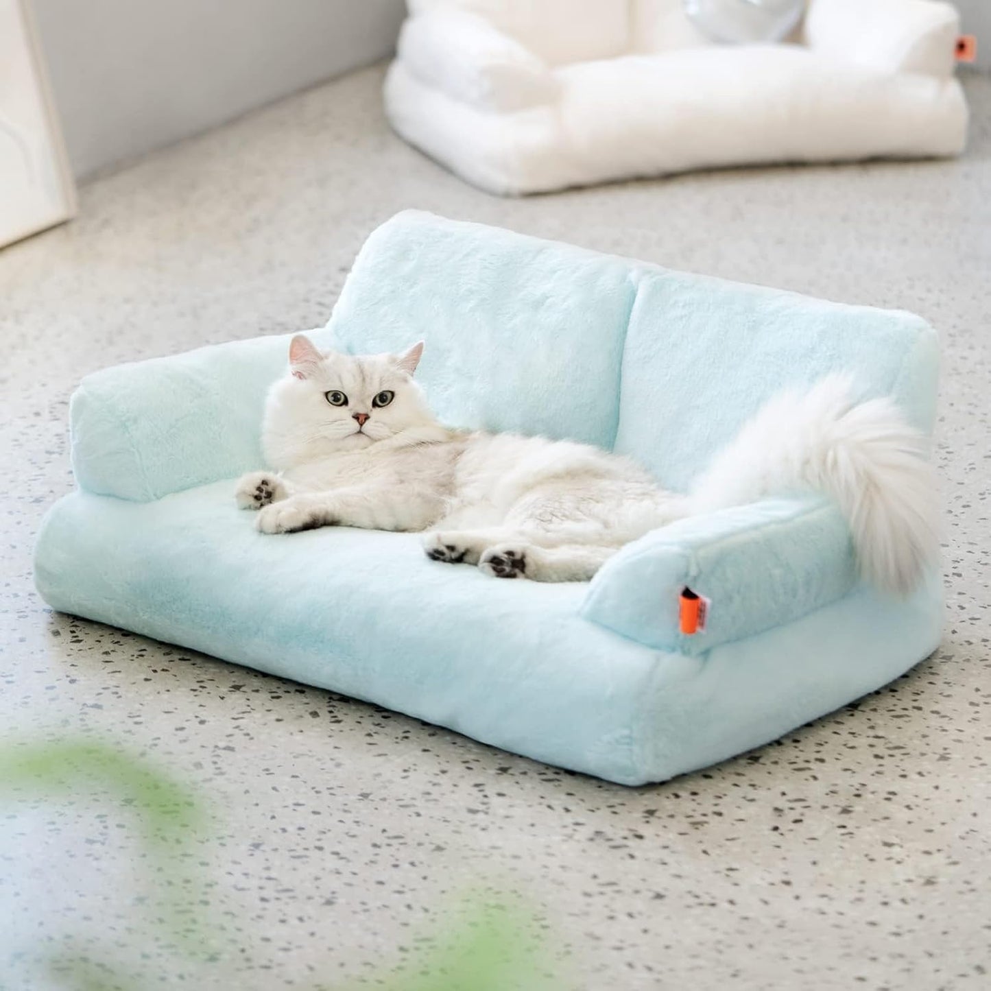 Cat Bed For Indoor Cats - Washable Pet Couch With Non-Slip Bottom