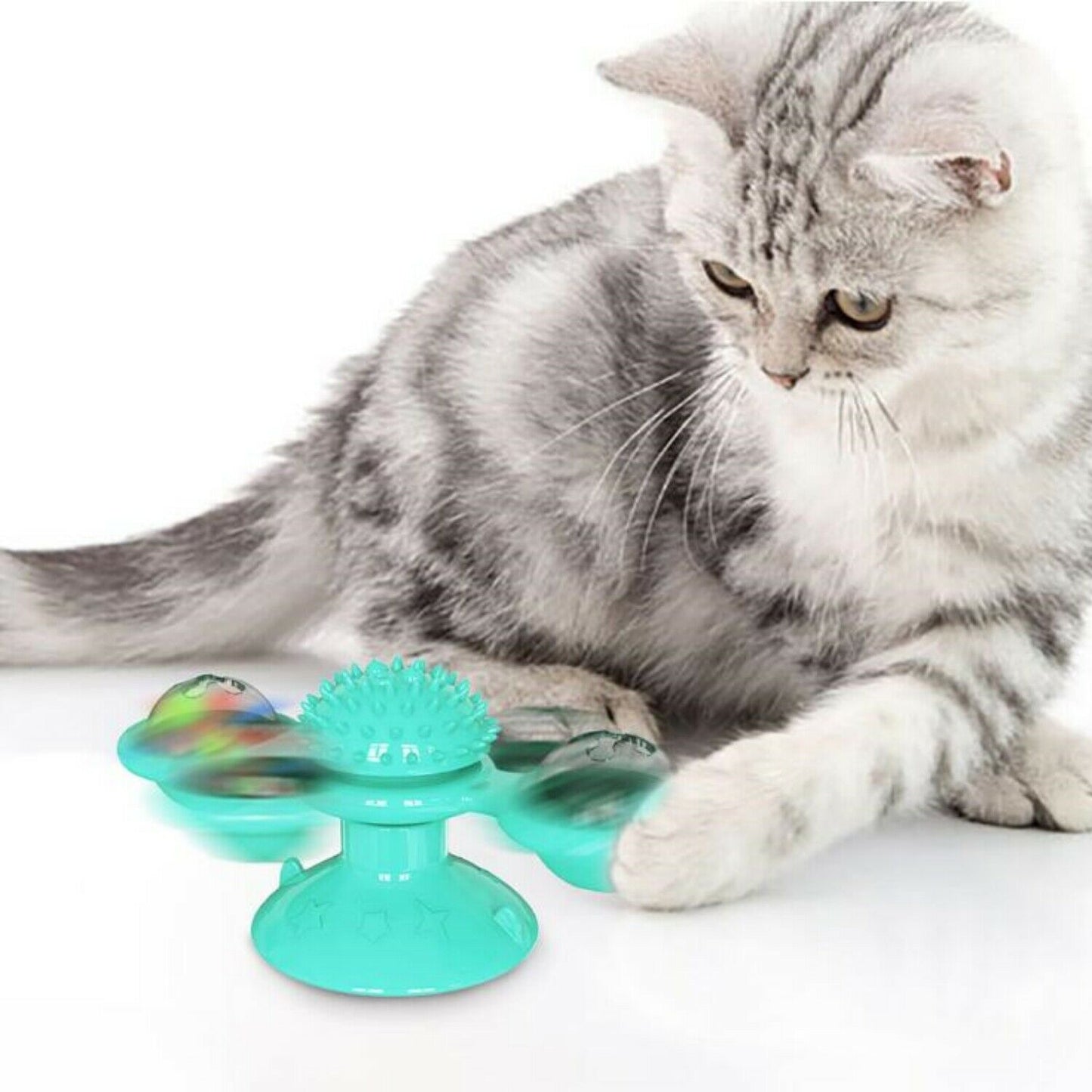 Teeth Middle Ball, Smart Kitten Rotating Spinner Exercise Toy, Toothbrush & Massager