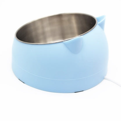 Stainless Steel Dog Bowl Double Bowl Cervical Protection