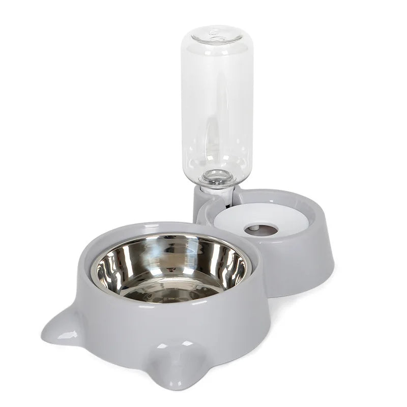 Pet Dog Cat Bowl Fountain Automatic Food Water Feeder Container