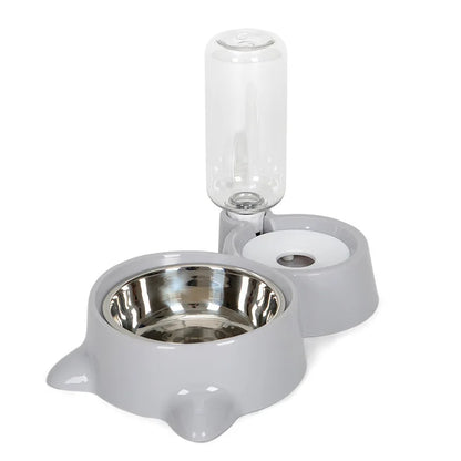 Pet Dog Cat Bowl Fountain Automatic Food Water Feeder Container