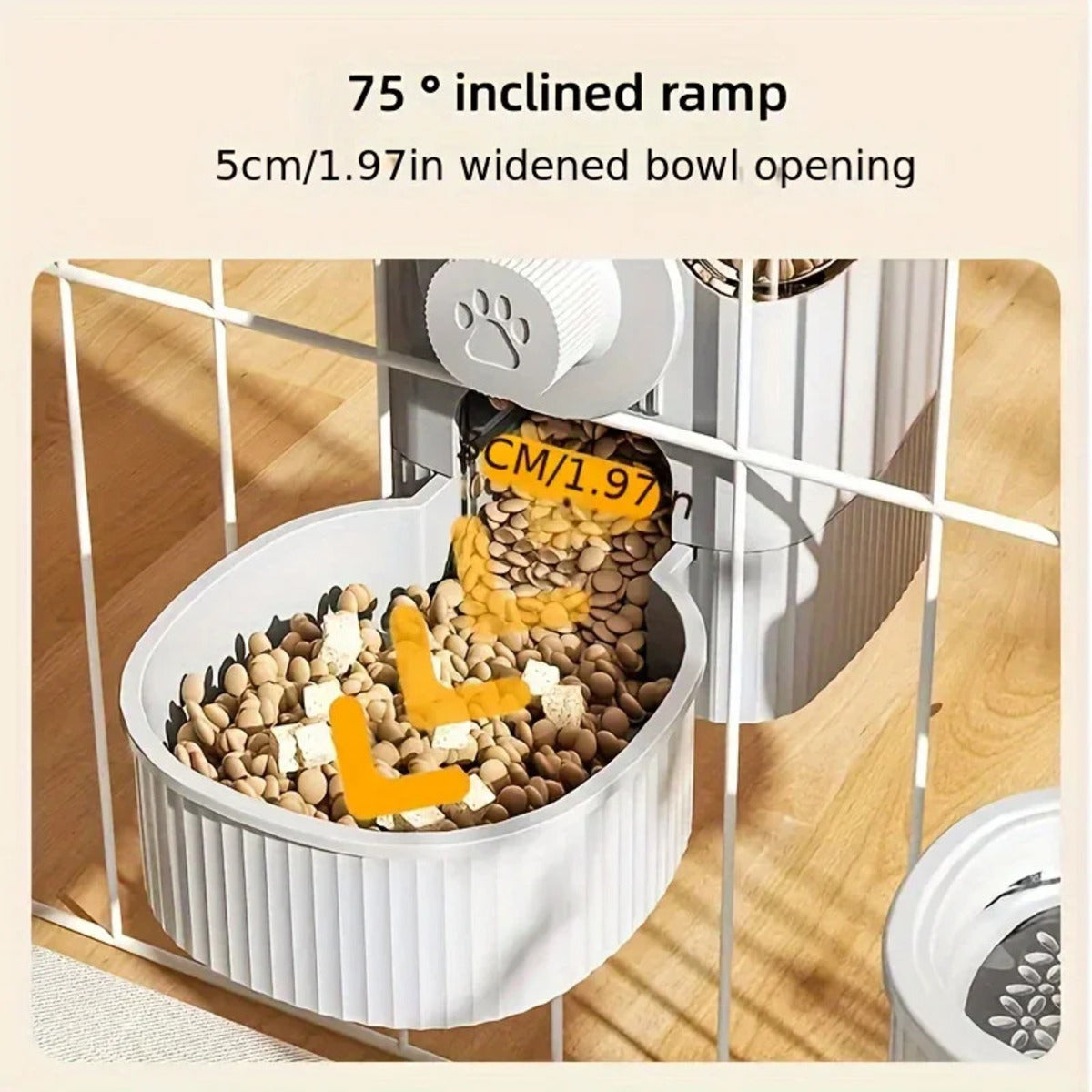 Automatic Pet Feeder Cage Hanging Bowl, Suitable For Small Puppy