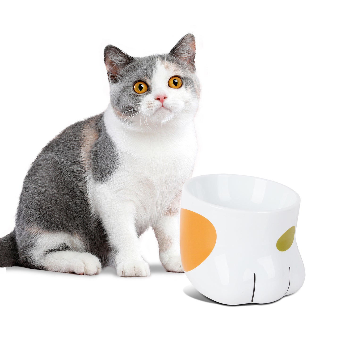 Ceramic Cat Paw Bowl Cute Cat Bowl Water Bowl Food Bowl