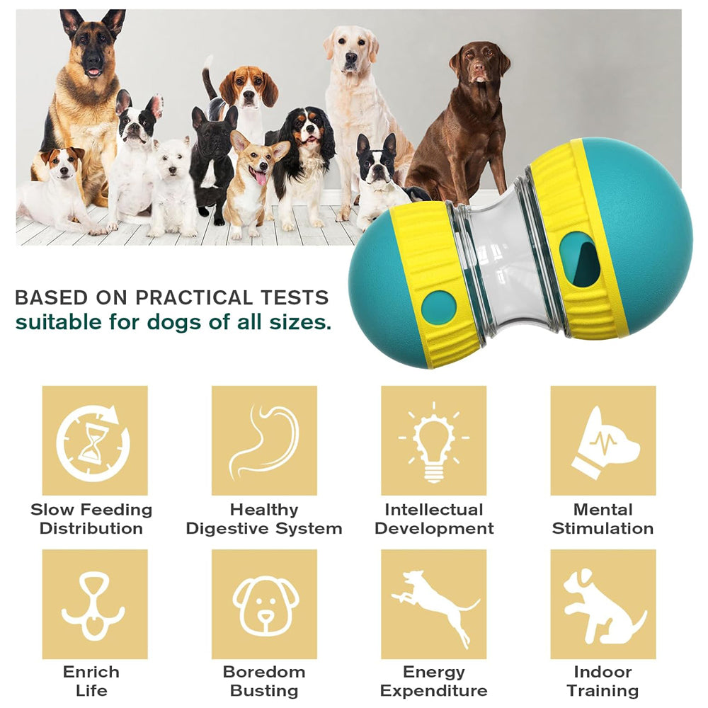 Dog Puzzle Toy, Adjustable Treat Dispensing Ball Food Dispenser